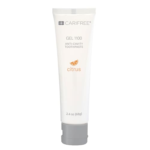 CariFree Gel 1100 (Citrus) Anti-Cavity Fluoride Toothpaste with Nano Hydroxyapatite, Citrus Flavored, Cavity Prevention & Enamel Protection, Dentist Recommended, Made in The U.S.A.