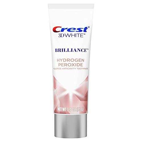 Crest 3D White Brilliance Hydrogen Peroxide Toothpaste with Fluoride, 3 oz (Pack of 8, 24 Count Total)