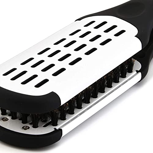 Aethland Double-Sided Boar Bristle Brush and Hair Straightening Comb for Smoothing and Styling