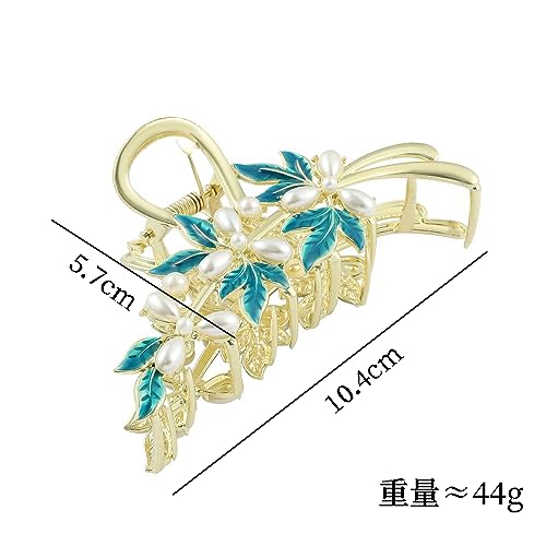 Eddie Munson Butterfly, Flower, and Leaf Hair Claw Clips Set for Women and Girls - Metal Large Hairpins for Thin, Thick, Long, or Short Hair (3 PCS)