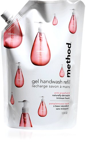 Method 00655 34 Oz Pink Grapefruit Gel Hand Wash Refill (Pack of 6)