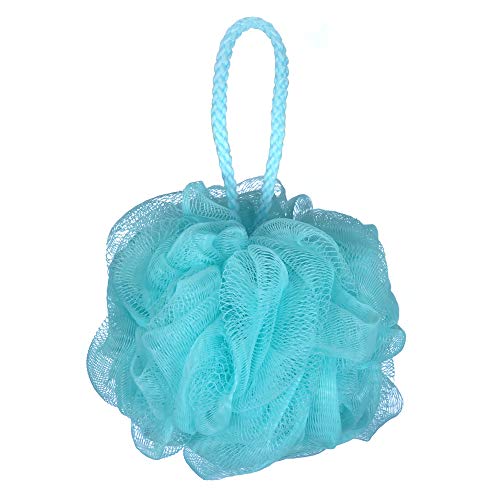 iboodi 60g/pcs Mesh Bath Pouf Shower Loofahs Shower Puff Pack of 4 (Blue)