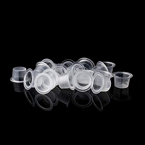 Disposable Tattoo Ink Cups-Medium 100pcs Disposable Plastic Tattoo Ink Caps Cups for Tattoo Ink Tattoo Supplies,Tattoo Kitsp Tattoo Accessory,Tattoo Ink,Tattoo Supplies,Tattoo Kits (#13mm—100pcs)