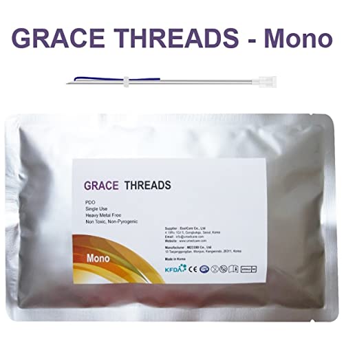 Grace PDO Thread Lift/Face Whole Body/Mono Type 60pcs - 12 Sizes (29G-25mm)