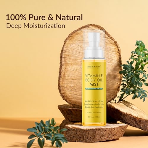 MAJESTIC PURE After Bath Oil - 100% Pure & Natural | Repair Dry, Damaged Skin | Moisturizing Skin, Hair and Scalp | Infused with Jojoba Oil & Vitamin E | 6.7 Fl Oz