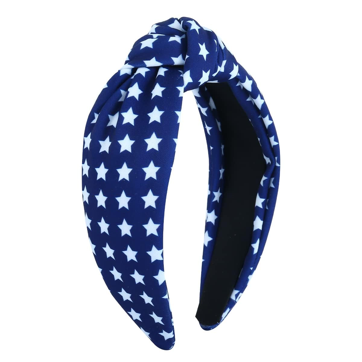 CULHEITE Knotted USA Flag Headband 4th of July Headband Red White Blue Patriotic Stars Hair Band Independence Day Fashion Holiday Hair Accessories