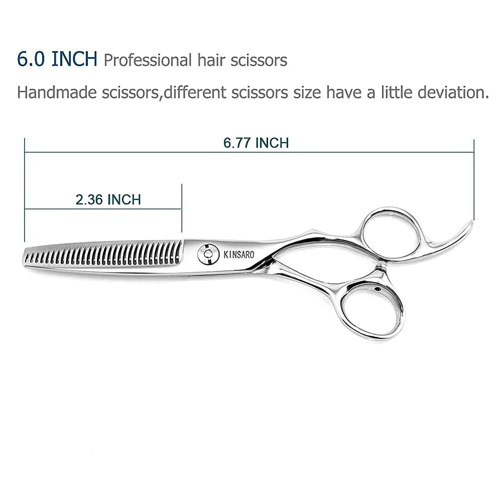 Hair Scissors Set 5.75 Inch Hair Shears Hair Cutting Scissors 6 InchThinning Shears for Men Hair Thinning Scissors Barber Thinning Shears Kinsaro