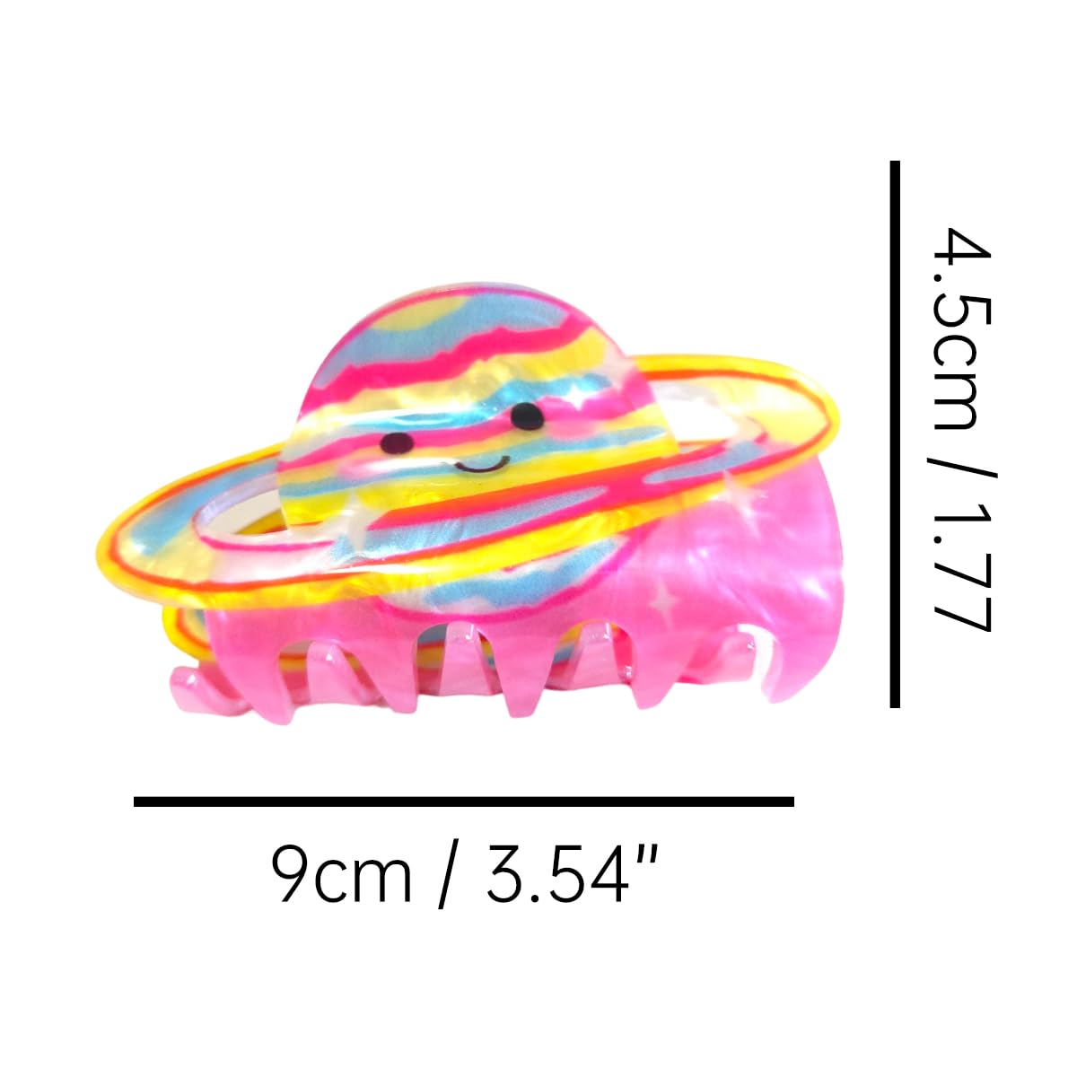 Clip Sugar Cartoon Planet Hair Clip,Acrylic Hair Clip,Small Claw Clip for Women, 1 Count (Pack of 1)