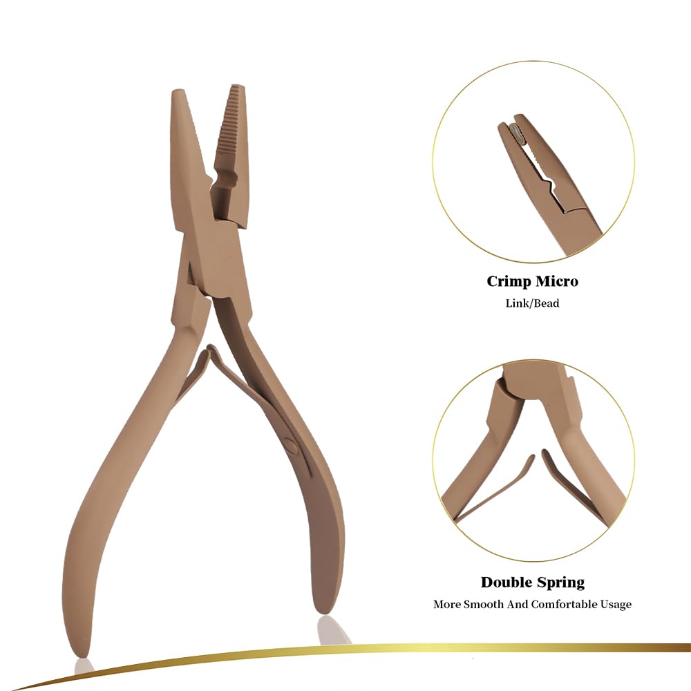 GlamorDove Hair Extension Tool Kit Microlink Pliers for Beads Feathers Extensions Loop Tools Dismountable Hair Threader Pulling Needle Micro Link Beads Closer