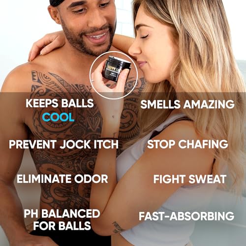 Derm Dude Power Pair, Anti-Chafing Ball Cream, Butt Odor Neutralizing Spray, No More Jock-Itch, Ball Cooling Deodorant for Men, Odor Control, Booty Spray, Coconut Rush & Minty Fresh