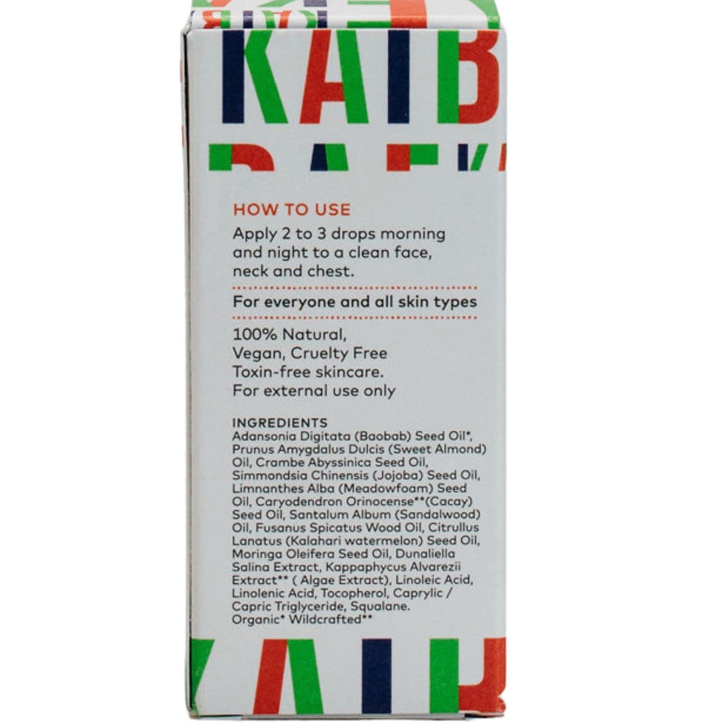 KAIBAE Baobab Face Oil | Microbiome Friendly, Luxurious Face Care | Baobab, Cacay, Seaweed, Sandalwood | Vegan, Clean Label (20 ml)