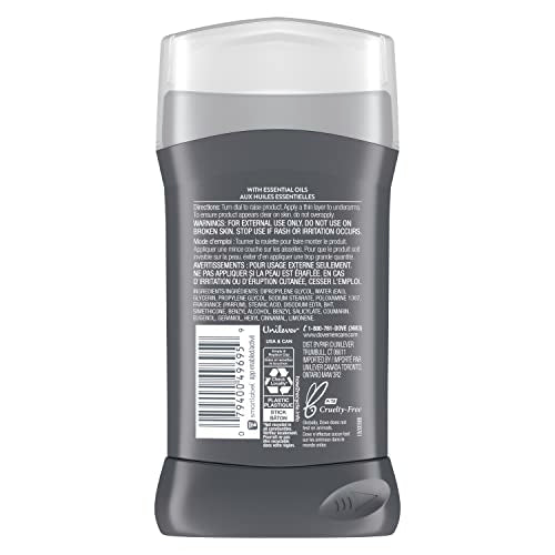 DOVE MEN + CARE Deodorant Stick For Men Morning Fresco Aluminum Free 72-Hour Odor Protection Mens Deodorant With Essential Oils & 1/4 Moisturizing Cream, 3 Ounce (Pack of 3)