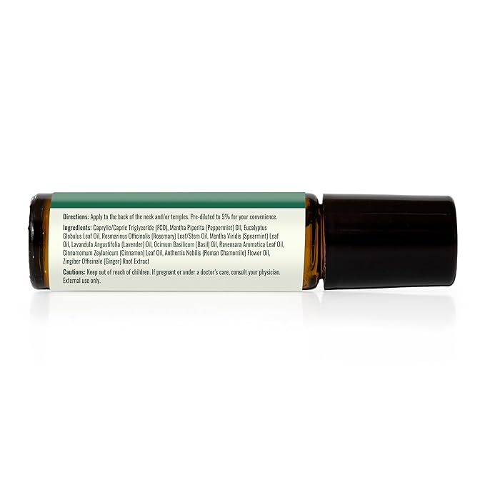 Plant Therapy Tension Relief Essential Oil Blend Pre-Diluted Roll-On 10 mL (1/3 oz) 100% Pure, Therapeutic Grade Essential Oils Diluted in Fractionated Coconut Oil