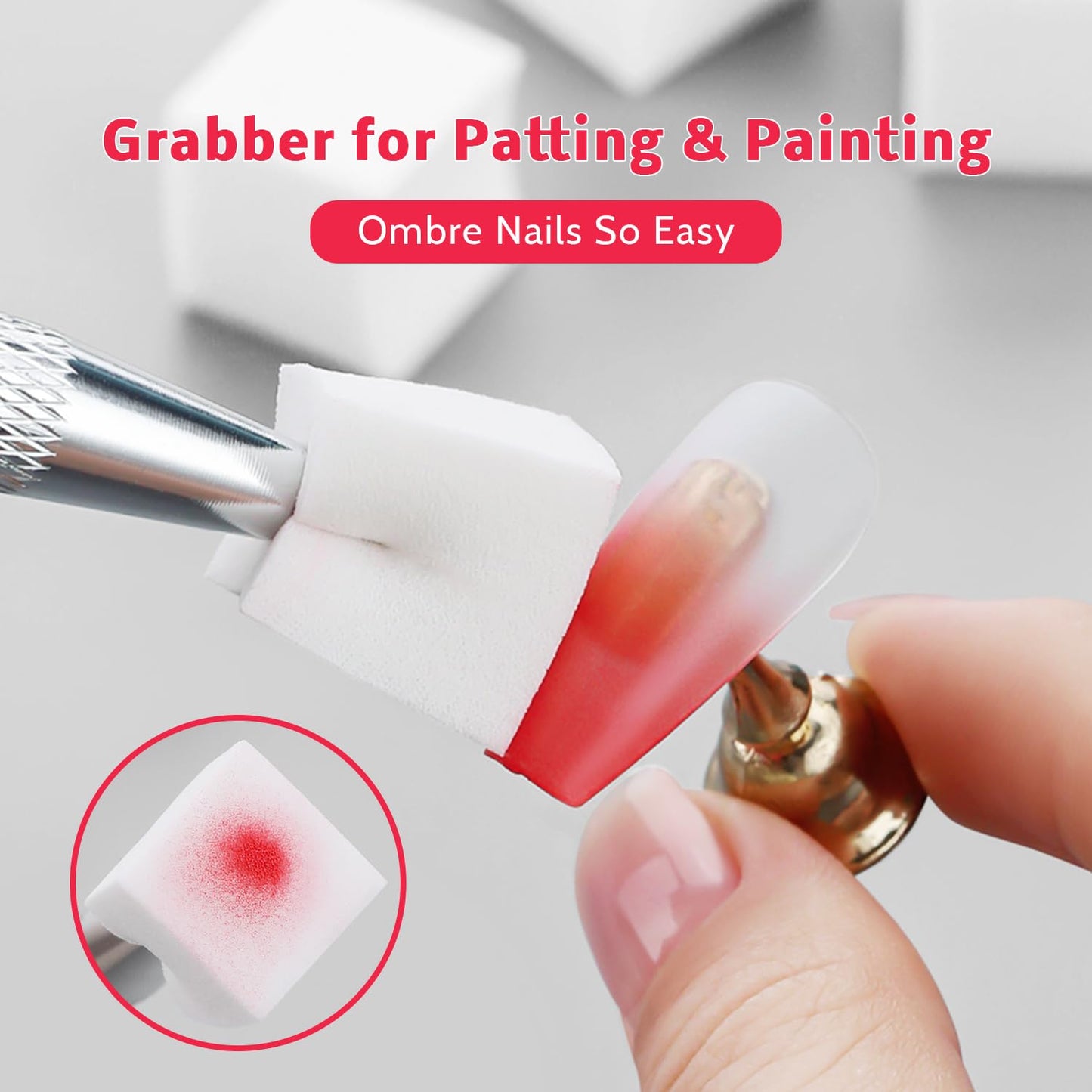 Sponge Pat Paint Nail Gel, Ombre Nails Gradient Gel Nail Blush Blooming Aura Nails Drawing Stripper Floral Painting DIY Nail Art, No Wipe, UV/LED Curing (12 Colors F)