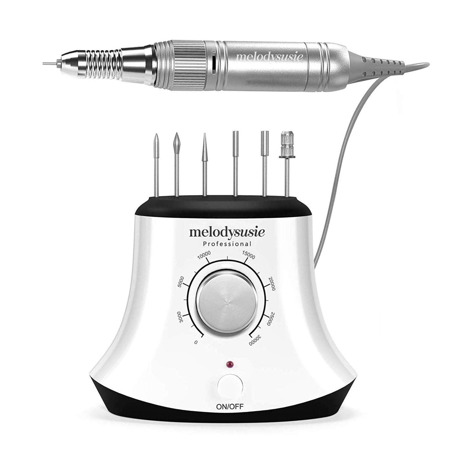 MelodySusie 30000 rpm Professional Nail Drill-Scarlet, High Speed, Low Heat, Low Noise, Low Vibration, UV LED Nail Lamp 48W Nail Dryer for Gel Nail Polish, Portable Electric Efile Drill for Shaping
