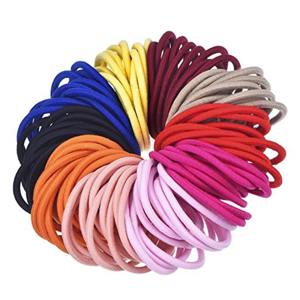 La Tartelette 4 mm Elastic Bands Hair Ties Children Rubber hair headbands - 20 Pcs (Royel Blue)