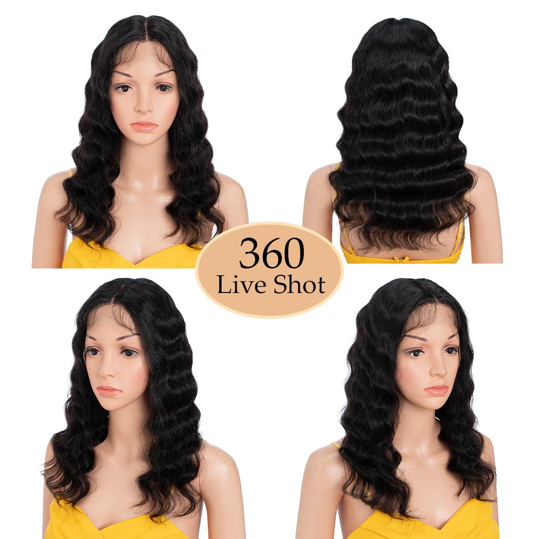 N BLE STAR Lace Front Wigs Human Hair Loose Body 13x5x1 Lace Frontal Human Hair Wigs for Women 18inch 150% Density Glueless Brazilian Body Wave Real Human Hair Wig with Baby Hair Pre Plucked