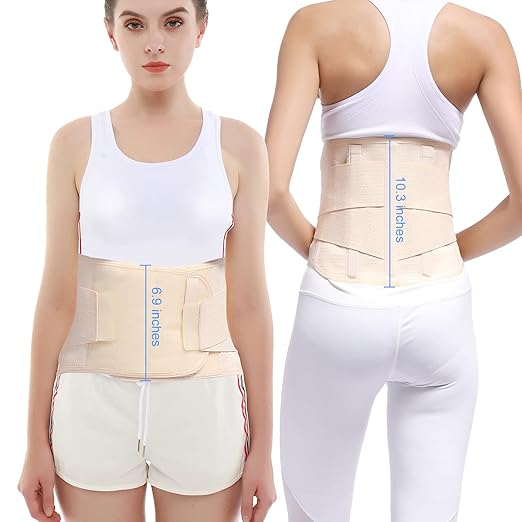 Back Brace for Men Women Lower back - Immediate Relief from Back Pain, Herniated Disc, Sciatica, Scoliosis and more! - Breathable Mesh Design with 7 Stays, - Back Support Belt for Men/Women for work , Anti-skid lumbar support belt (Large)