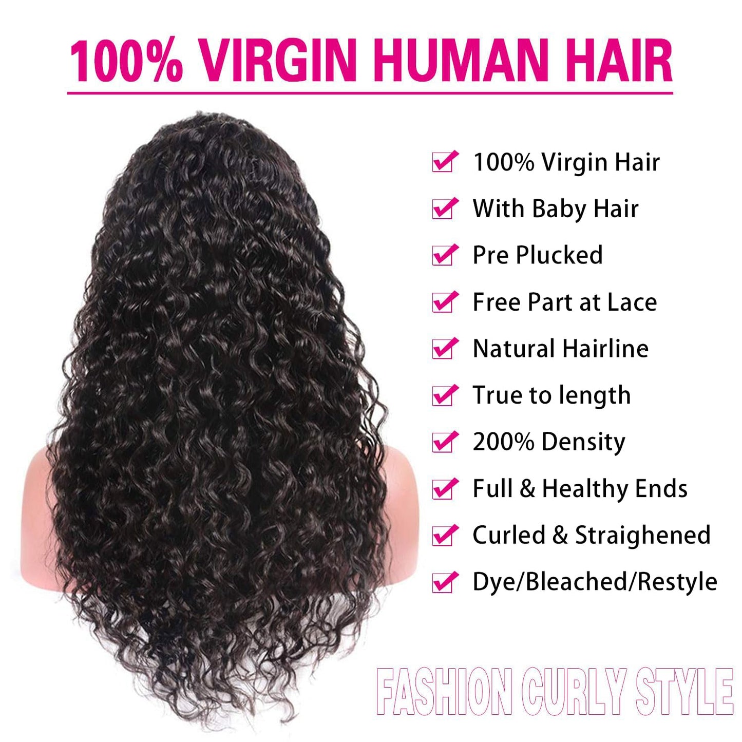 Lace Front Wigs Human Hair: 13x4 Deep Wave Lace Frontal Wigs Human Hair for Women 200 Density 20 Inch HD Transparent Glueless Deep Curly Lace Wigs Human Hair Pre Plucked with Baby Hair Natural Black