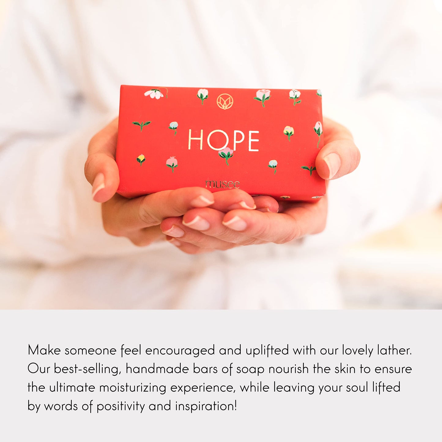 Musee | Words of Encouragement Soap Set | 6 Soap Bars | Handmade in the USA | Cruelty Free | Paraben Free | Sulfate Free | Woman-Owned
