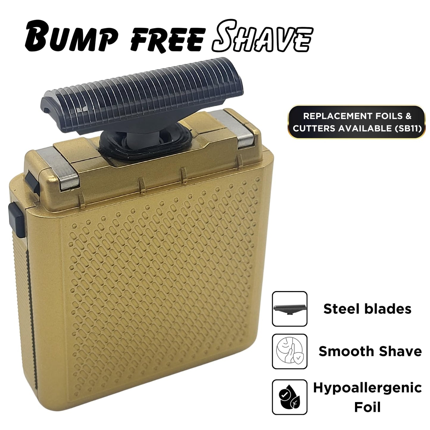 Supreme Trimmer Replacement Foil & Cutter SB11 | Hypoallergenic Foil for STF101 Solo | Gold