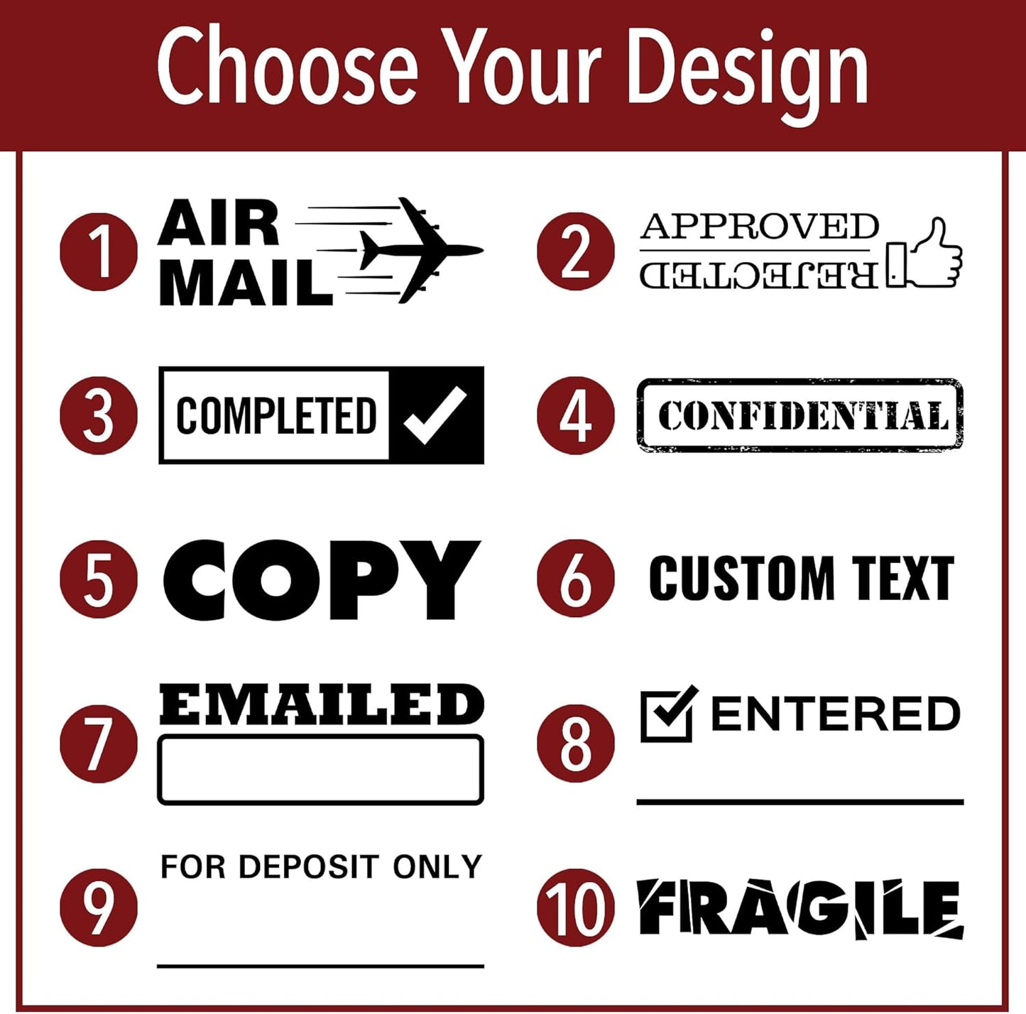 Entered Office Stamp | 4 Different Sizes | 20 Designs | Multiple Color Options | Perfect for Quick Validation of Office Documents (Entered, Xtra Large)