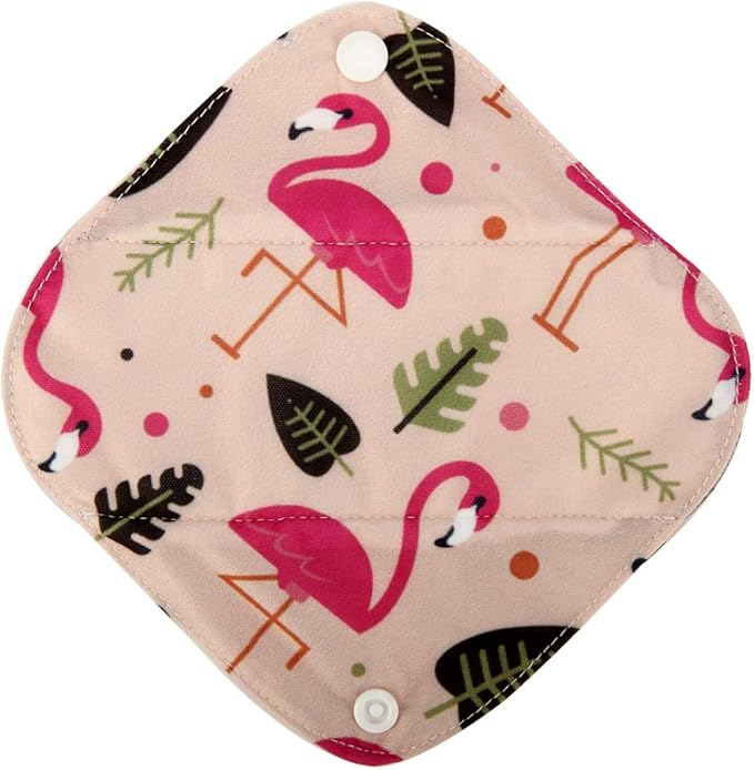 5 XS Panty Liners 1 Wet Bag Cloth Menstrual Pads Reusable Washable (Feather, XS Panty Liners)