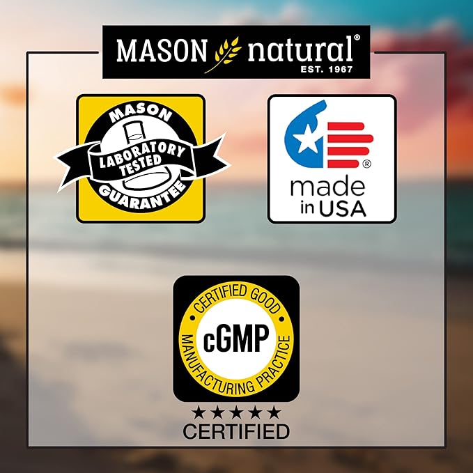 MASON NATURAL Vitrum 50 + Adult-Multi, Iron Free - Vitamins A C D E K B, Folate, Calcium, Iron, Zinc, Potassium, Magnesium, 100 Tablets