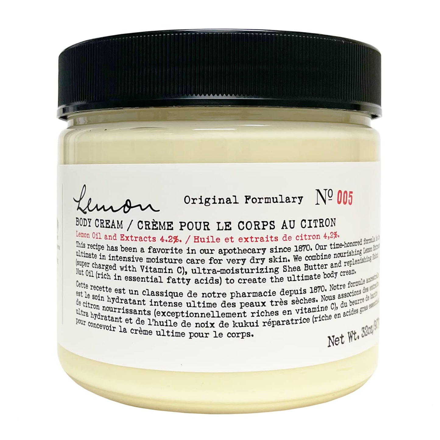 C.O. Bigelow Lemon Body Cream- No. 005, 32 oz. & Lemon Hand Treatment No. 1135, 3 oz.