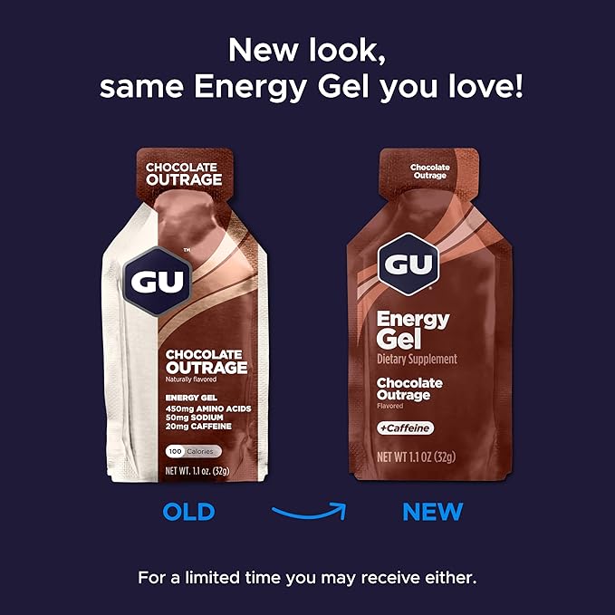 GU Energy Original Sports Nutrition Energy Gel, Vegan, Gluten-Free, Kosher, and Dairy-Free On-the-Go Energy for Any Workout, 24-Count, Caramel Macchiato