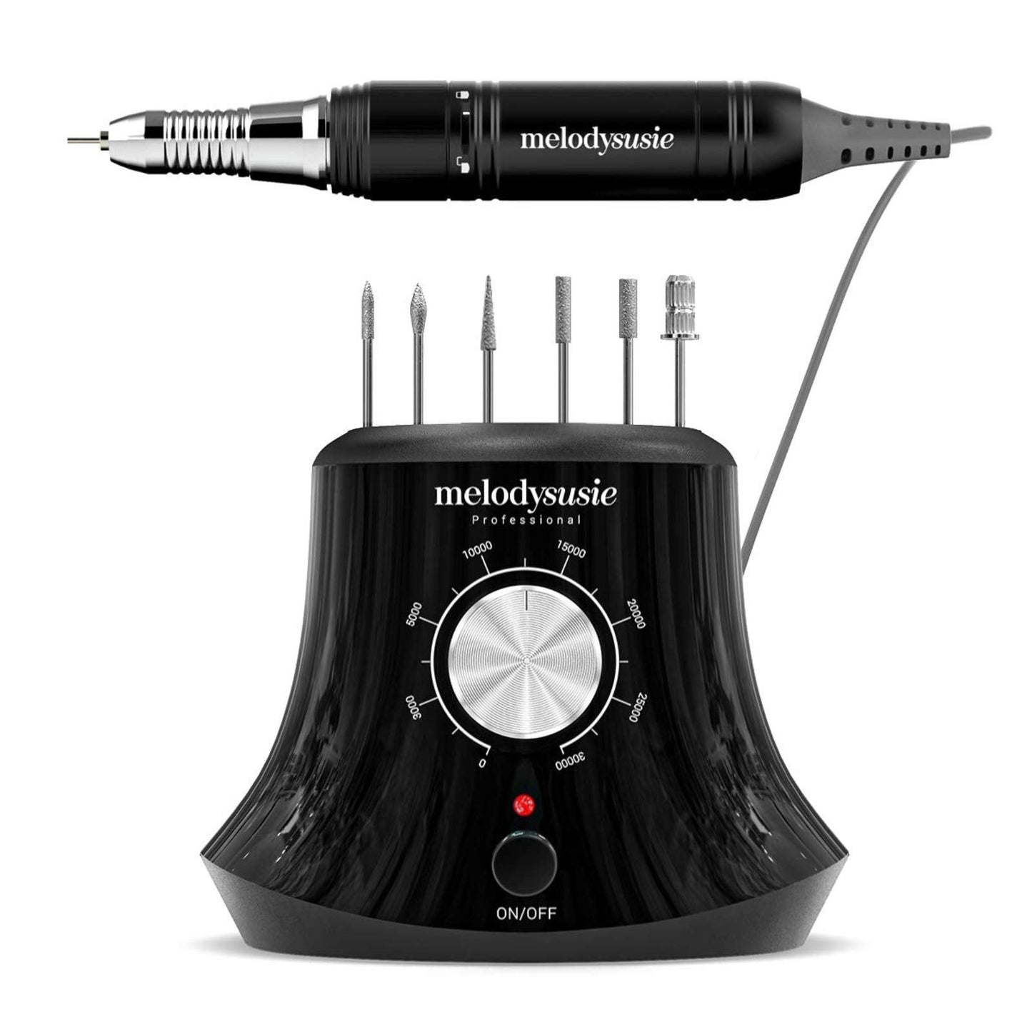 MelodySusie 30000 RPM Professional Nail Drill-Scarlet, High Speed, Low Heat, Low Noise, Low Vibration, Portable Electric Efile Drill for Shaping, Buffing, Removing Acrylic Nails, Gel Nails