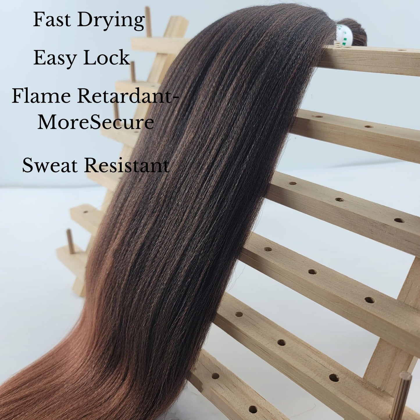 Leticia Black Brown Braiding Hair Pre Stretched Kanekalo Braiding Hair Pre stretched