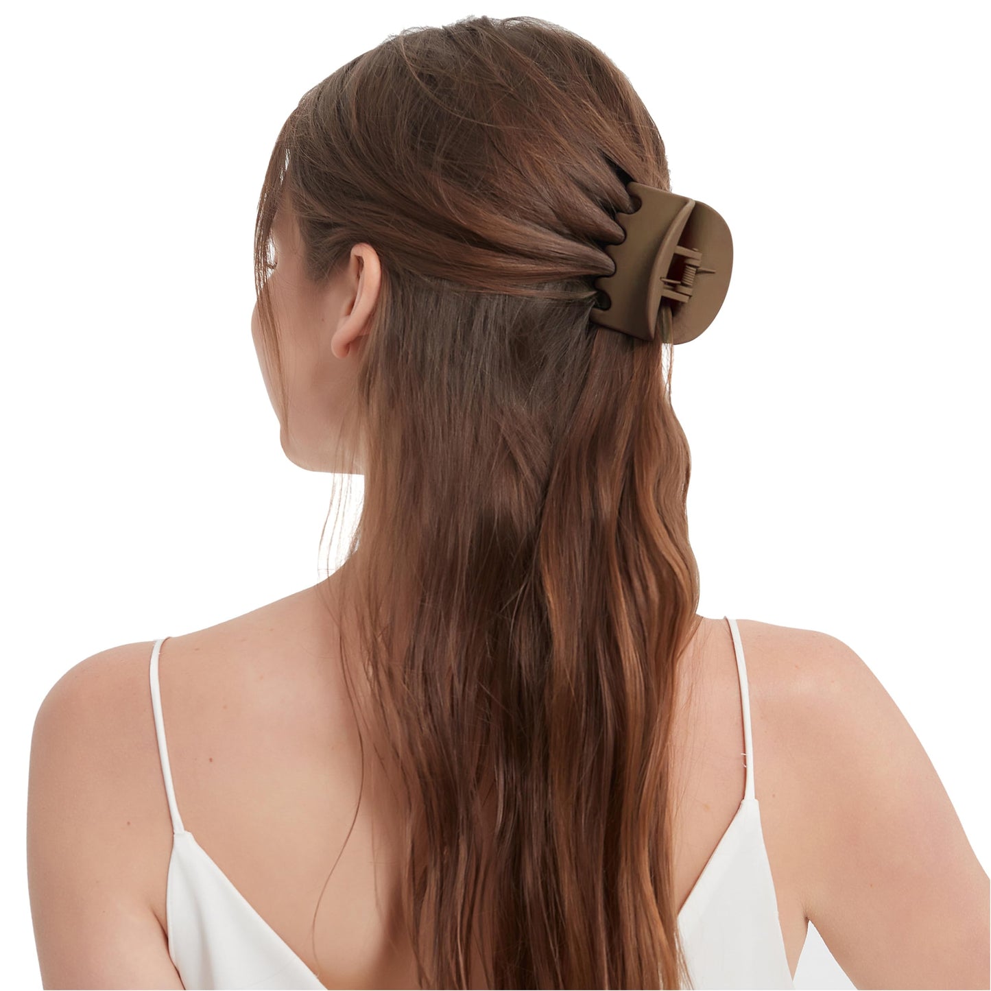 Hair Claw Clips for Fine to Thick Hair - 2.6 Inch Strong Matte Plastic Clips, Non-Slip Clamps for Women, Girls, Kids (6 Packs, Assorted)