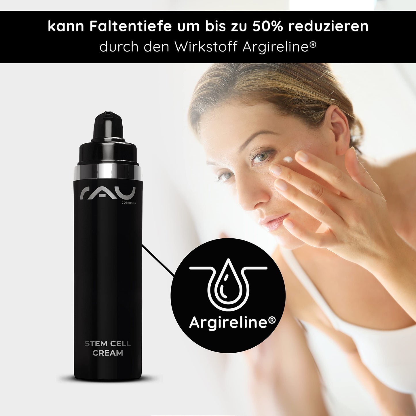 RAU Stem Cell Cream (1.7 oz) - Firming anti-aging face cream for mature skin - Moisturizing anti-age cream with innovative formula against wrinkles & lines - wrinkle removal