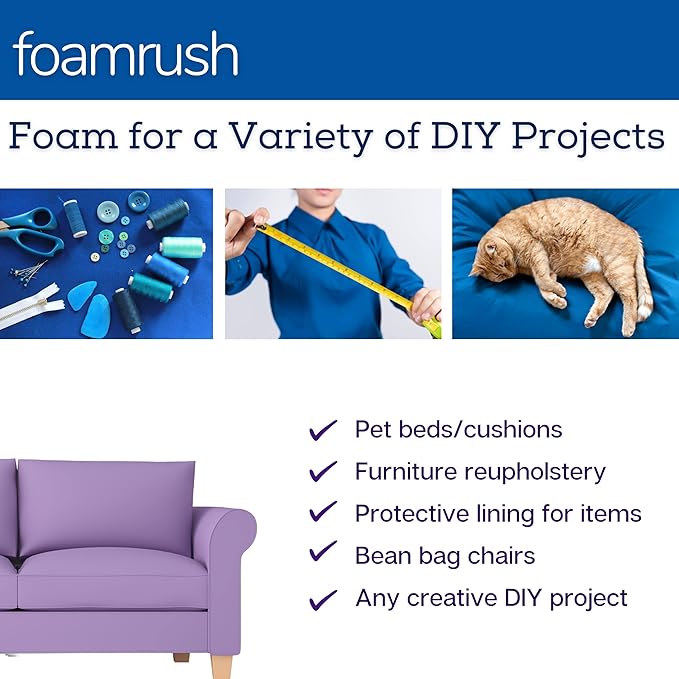 FoamRush 6-Inch Bunk (32" x 75") High Density Foam RV Mattress Replacement with Canvas Navy Cover, Medium Firm, Made in USA, Camper Trailer, Removable Water-Resistant Outdoor/Indoor Cover w Zip
