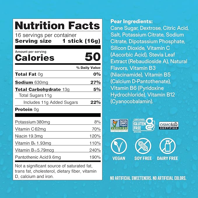 Liquid I.V.® Hydration Multiplier - Pear | Electrolyte Powder Drink Mix | 1 Pack (16 Servings)