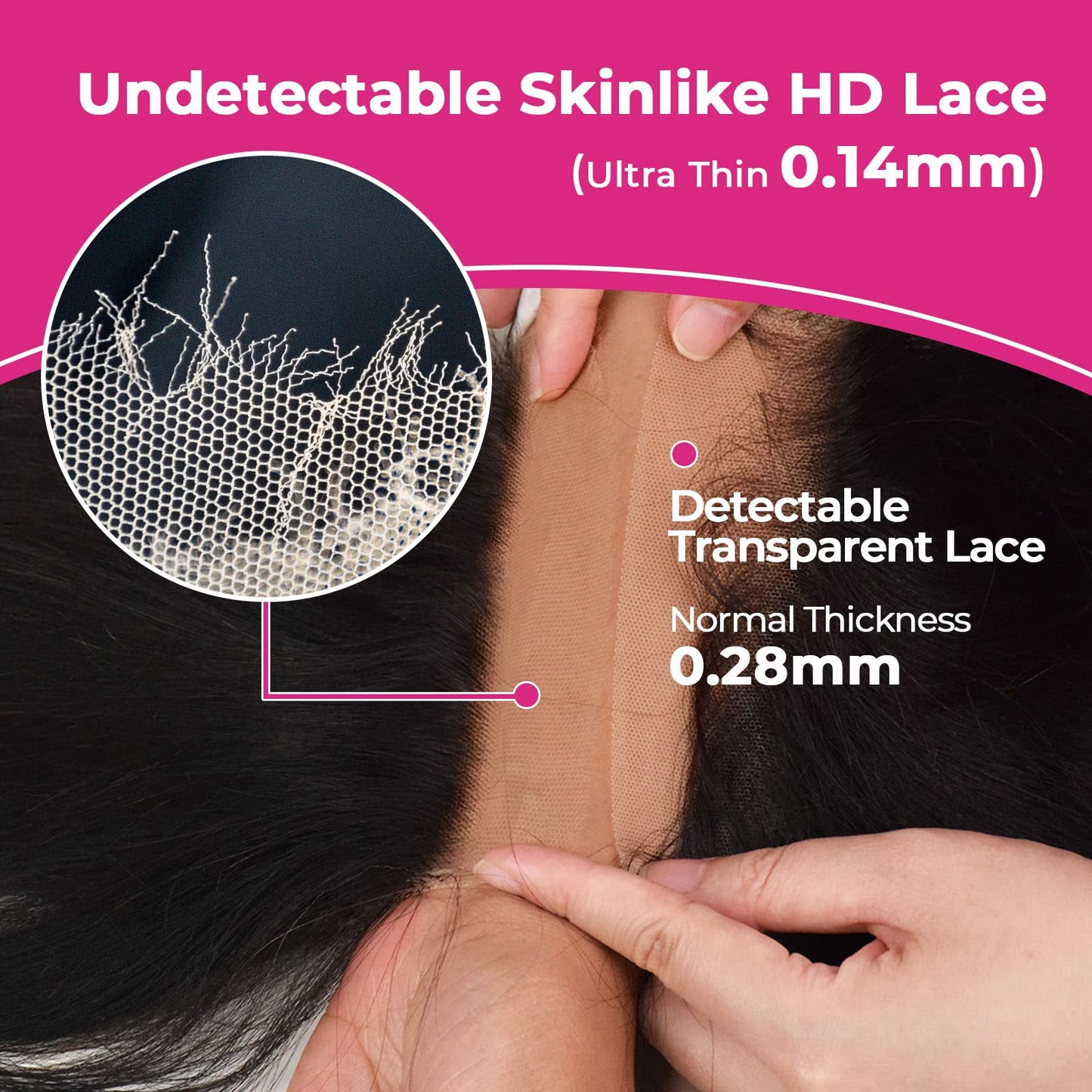 FalaFala SKINLIKE 4x4 Real HD Closure Straight Human Hair Free Part Swiss HD Lace Melted Pre Plucked with Baby Hair Undetectable Serrated Edge Frontal Closures Only 20 Inch