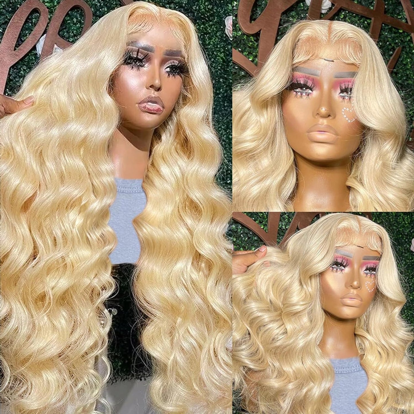 HOTLOVE 613 Lace Front Wig Human Hair, 13x6 Transparent Lace 613 HD Lace Frontal Wig For Women 200% Body Wave Blonde Lace Front Wigs Human Hair Pre Plucked With Baby Hair 20inch