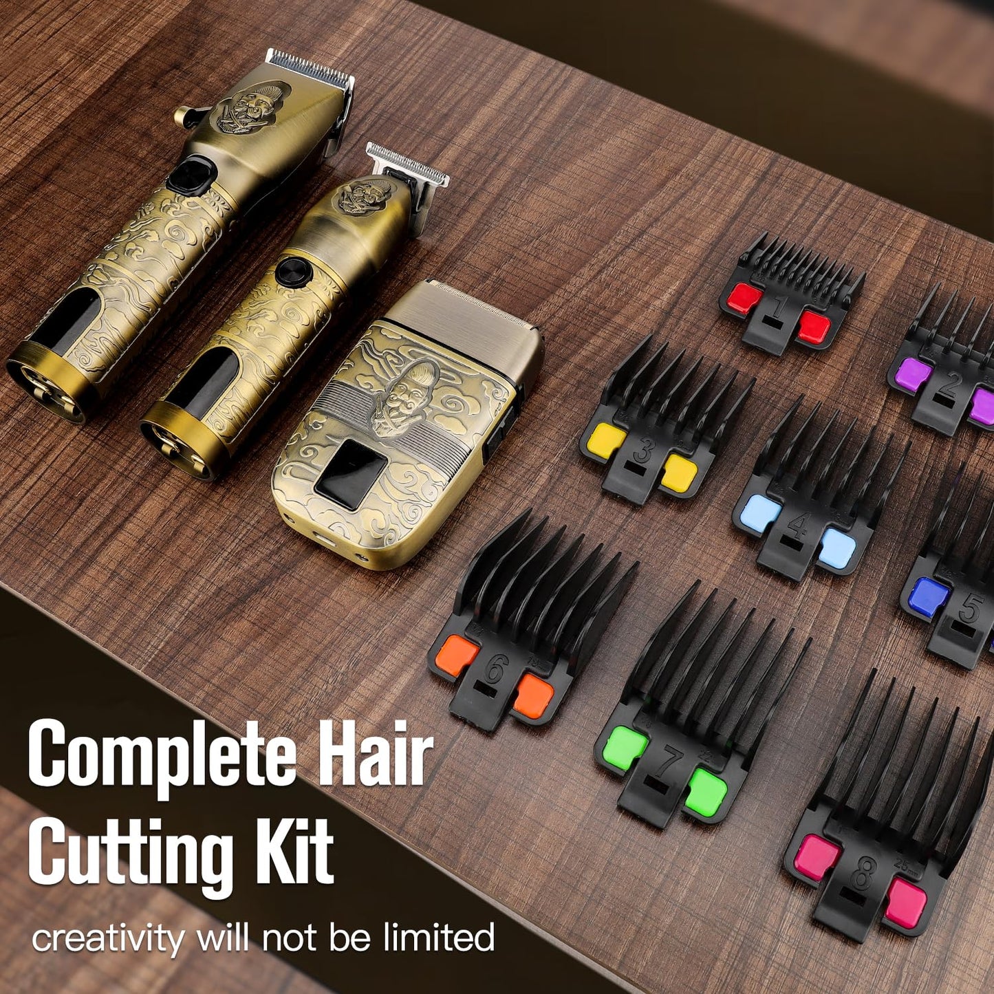 Suttik Professional Hair Clippers for Men & Electric Shavers Razor & Beard Trimmer Hair Trimmer for Men Haircut,4 in 1 Cordless Men's Hair Cutting Kit Barber Clippers and Trimmers Set