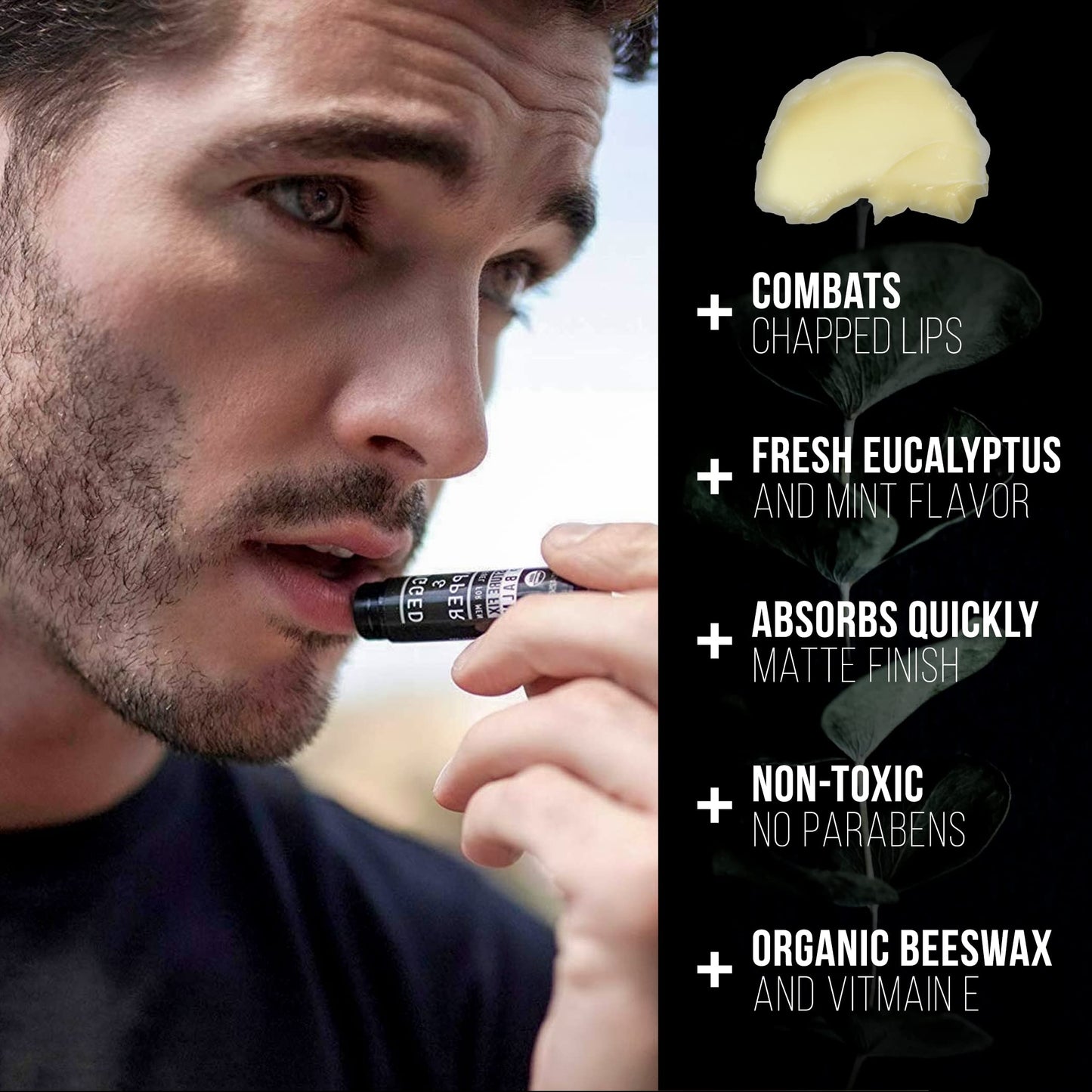 RUGGED & DAPPER Hydration Remedy Lip Balm, Age Defense Face Cream & Age Defense Eye Complex