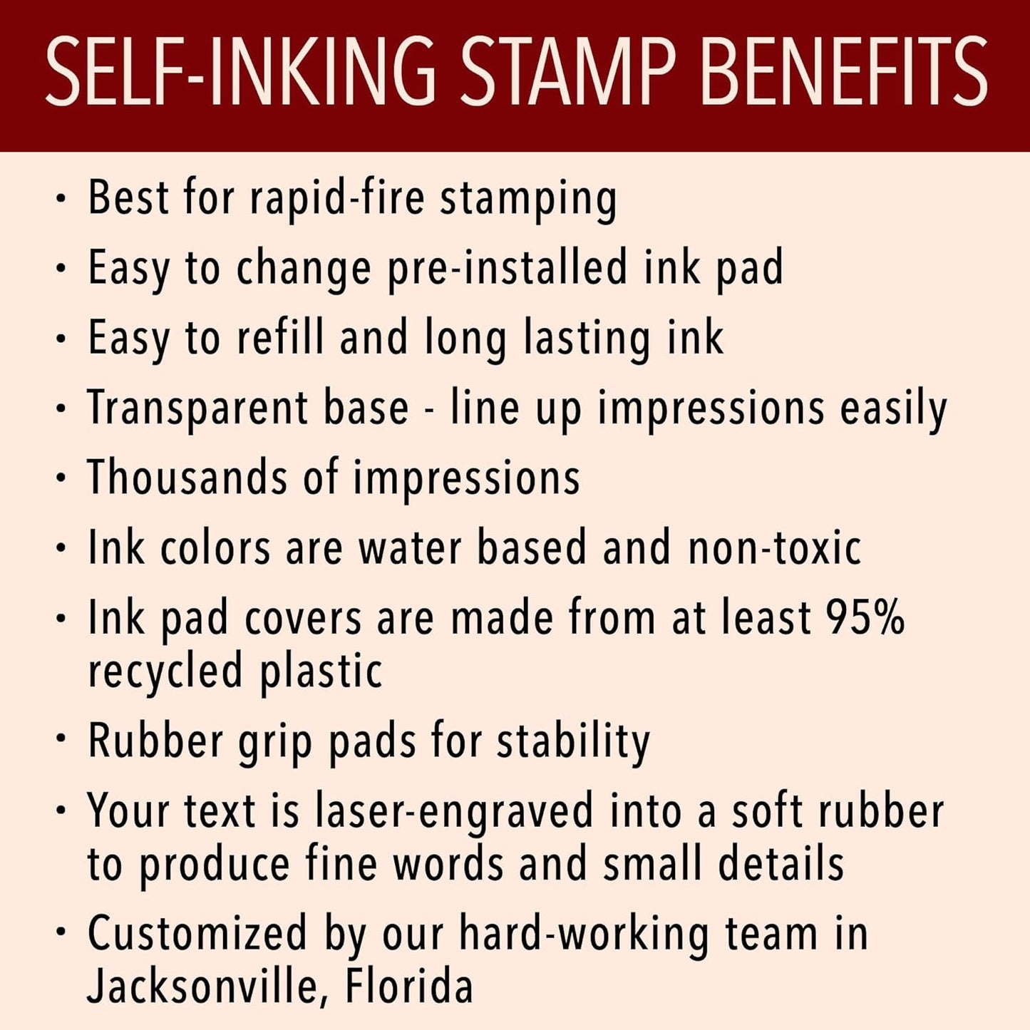 Custom Self-Inking Stamps | 49 Designs | Fun & Classroom Phrases | Grading Made Easy | Book Stamps (Likes This a-Latte, Xtra Large)