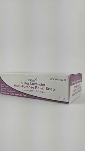 Naturasil 10% Sulfur Lavender Soap Bar Natural Skin Treatment for Acne, Bug Bites, Warts Treatment, Viral Bumps, Nodes & Itching | for Kids & Adults |113 grams