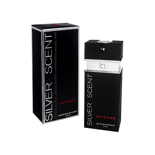 Jacques Bogart Silver Scent Intense Men Eau De Toilette Spray, 3.33 Ounce (Pack of 3)