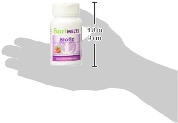 BariMelts Biotin 5000mcg, 90 Fast-Dissolving Tablets (3-Month Supply), Sugar-Free Bariatric Vitamins for Women, Natural Strawberry Flavor
