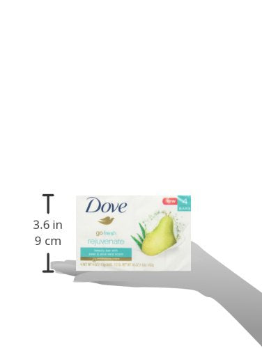 Dove Go Fresh Beauty Bar, Pear and Aloe Vera, 4 Count