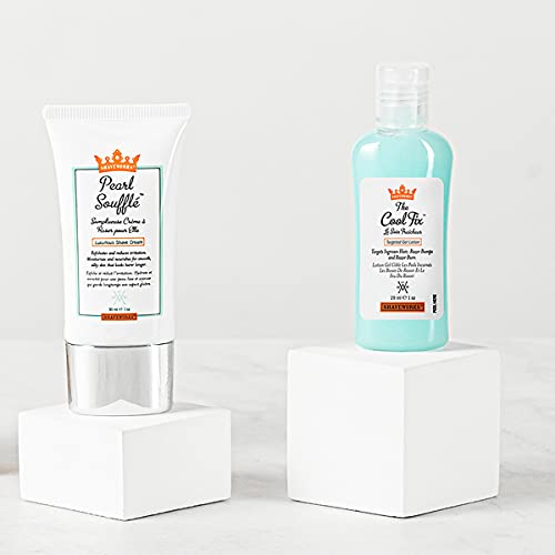 Shaveworks Get Smooth Duo, Post Waxing and Shaving Solution for Ingrown Hair, Razor Bumps and Razor Burns, The Cool Fix, 1 Fl Oz. and The Pearl Soufflé Shave Cream, 1 Fl Oz.