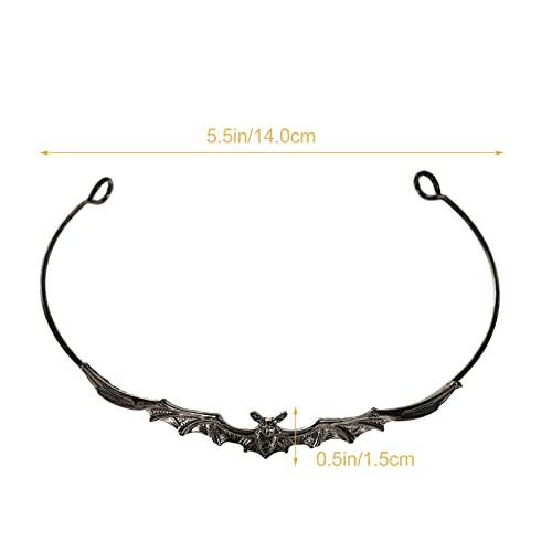 Lurrose Halloween Bat Headband Devil Vampire Headband Black Bat Hair Hoop Bat Wing Costume Gothic Tiara for Masquerade Cosplay