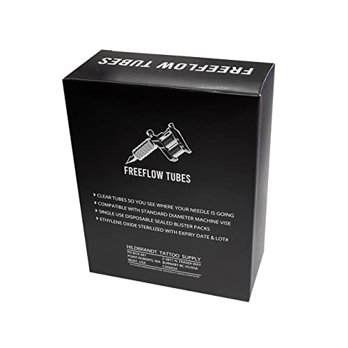 FREEFLOW 9DT Diamond Tip Long Tattoo Tubes Gripless Disposable Sterile