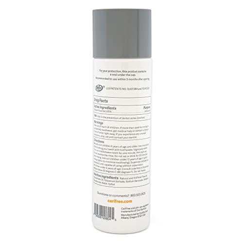 CariFree Maintenance Rinse (Citrus): Fluoride Mouthwash | Dentist Recommended Anti-Cavity Rinse | Xylitol | Neutralizes pH | Freshen Breath | Cavity Prevention | Alcohol Free
