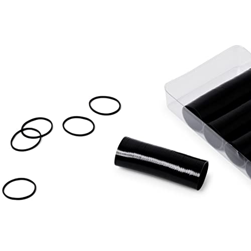 Gimme Beauty - Elastic Stacks - Black Elastic Hair Ties - Non-Slip Rubber Bands & Braid Accessories - No Tearing, Ripping + Easy for Travel - Black (320 Count)